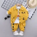 Vêtements d'automne pour bébés garçons veste costume T-Shirt pantalon 3 pièces/ensembles printemps