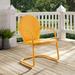 Crosley Griffith Metal Chair In Tangerine - 22 W x 28.2 D x 33.25 H