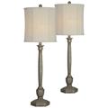 Forty West Ryder 37" Distressed Silver Buffet Table Lamps Set of 2