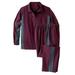 Men's Big & Tall Long Sleeve Colorblock Tracksuit by KingSize in Deep Burgundy Carbon Colorblock (Size 4XL)