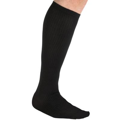 Over-the-Calf Compression Silver Socks by KingSize in Black (Size L)