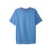 Men's Big & Tall Heavyweight Jersey Crewneck T-Shirt by Boulder Creek in Heather Blue (Size 6XL)