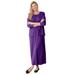 Plus Size Women's Lettuce Trim Knit Jacket Dress by Woman Within in Radiant Purple (Size 22/24)