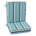 2-Section Deep Seating Cushion by BrylaneHome in Poppy Stripe Patio Chair Thick Padding