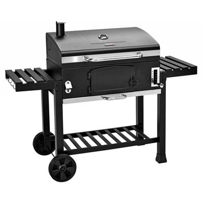 TAINO HERO XXL Smoker BBQ Grillwagen Holzkohlegrill Grill Räucherofen Schwarz