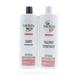 Nioxin System 3 Cleanser & Scalp Therapy Fine Normal to Thin-Looking Hair Chemically Treated Duo 1L