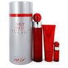 Perry Ellis 360 Red by Perry Ellis Gift Set -- 3.4 oz EDT Sp + .25 oz Mini EDT Sp + 3 oz Shower in Tube Box for Men