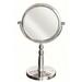 decobros 6-inch tabletop two-sided swivel vanity mirror with 8x magnification nickel