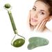 JANDEL Jade Roller Gua Sha Scraping Massage Tool Set Natural Jade Promote Blood Circulation Facial Massage Tools Face Firming Beauty Instrument