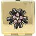 Magnified 1:3X Compact Double-Sided Mirror With Swarovski Rhinestone Crystals