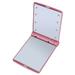 Autmor Daily Use LED Mirror - Folding Compact Portable Makeup Cosmetic Pocket Mirror with 8 LED Lights Lamps(Pink)