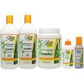 Silicon Mix Bambu Shampoo 36oz (Pack of 2) & Treatment 60oz & Leave-in 8oz & Polisher 4oz Set