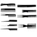 10pcs/set Styling Comb Home Salon Barber Shop Wide Tooth Comb Kit Women Men Hairstyle Beauty Tool