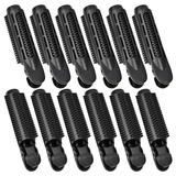12 PCS Volumizing Hair Root Clip Natural Fluffy Hair Clip Hair Root Self Grip Hair Clip DIY Wave Fluffy Curler Hair Styling Tool for Women Hair Rollers Small And Easy to Carry (Black)