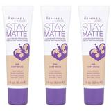 (3 Pack) RIMMEL Stay Matte Liquid Mousse Foundation - Soft Beige 200