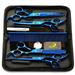 4Pcs/Set 7 Professional Salon Barber Scissors stainless steel Hairdressing Shears Haircut Tool Kit with Comb for Adults Kids Hair Styling Blue Pet Dod Cat Grooming CoastaCloud