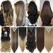 Benehair Clip in Hair Extensions Full Head Long Thick 8 Pieces Hair 18 Clips Curly Wavy Straight Hairpieces 100% Real Natural as Human Best Hair Set 24 Curly Light Brown & Ash Blonde