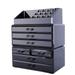 UBesGoo Black Acrylic Makeup Jewelry Stand Display Storage Case Cosmetic Organizer Box