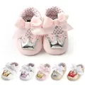 Chaussures de princesse pour bébé souliers pour enfant nouveau-né fille semelle en caoutchouc