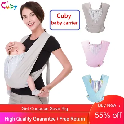 Sac à dos ergonomique en coton naturel pour bébé structure douce facile à porter nouveau-né