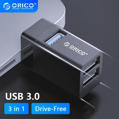 ORICO – Mini Hub séparateur USB 3.0 3 en 1 haute vitesse 3 ports USB étendus pour ordinateur de