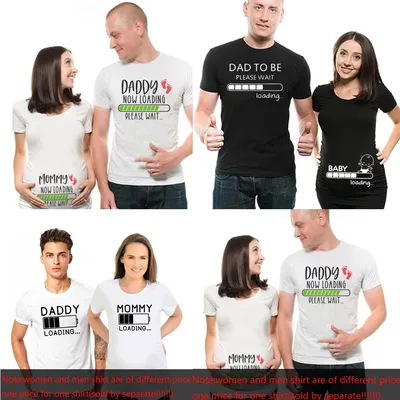 T-shirt drôle d'annonce de grossesse de couple vêtements de famille t-shirt grande taille
