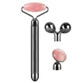 Rouleau de massage électrique en Quartz Rose et Jade 3 en 1 ensemble de soins pour le visage les