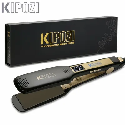 KIPOZI – fer à friser professionnel en titane appareil à lisser les cheveux avec affichage