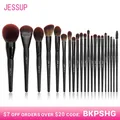 Jessup-Ensemble de pinceaux de maquillage synthétiques de qualité supérieure, brosse à poudre, fond