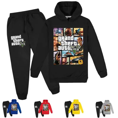 Jeu Grand Theft Auto Gta V5 Ensemble de vêtements pour enfants sweats à capuche et pantalons pour