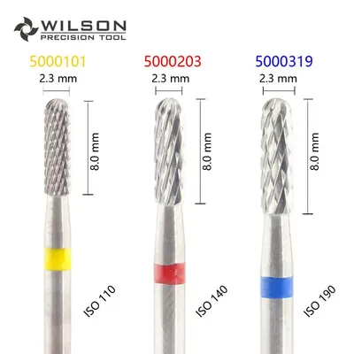 WILSON-Fraises de laboratoire dentaire en carbure de tungstène forme cylindrique ISO 141 023 coupe
