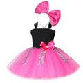 Robe Lol pour filles avec nœud bande de sauna fleur princesse robes de soirée pour enfants