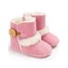 Luethbiezx Baby Girl Boy Winter Warm Plush Half Boots Infant Toddler Soft Sole Shoes