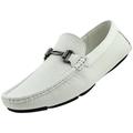 Amali Mens Woven Santos Casual Driving Shoes White Size 9