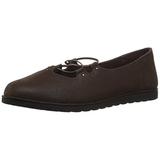 Easy Street Women's Effie Flat, Brown, 6.5 2W US