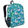 Llamas and Cactus Green 15 Inch Backpack