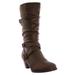 Safety52k by Forever Link, Children's Harness Strapped Boots - Little Girls Mid Calf Heel Shoes