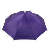 Unique Bargains Purple Polyester 8 Ribs Fishing Sun Rain Headwear Umbrella Hat Cap