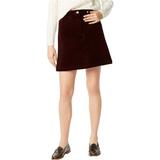 Lacoste Womens Zip Fly Corduroy Skirt