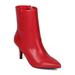 Women Mix Media Pointy Toe Low Single Sole Riding Ankle Boot - 18150