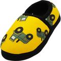Norty Little Kid / Big Kid Boy's Fleece Memory Foam Slip On Indoor Slippers Shoe 40838-3MUSLittleKid Yellow Tractors