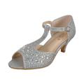 Angels Girls' Rhinestone T-Strap Pumps (Sizes 13 - 5)