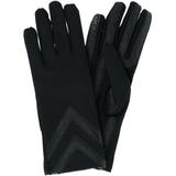 Women's Fleece Lined Touchscreen Chevron Winter Glove, Black