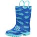 Norty Toddlers Little Big Kids Boys Girls Waterproof PVC Rain Boots - 10 Colors 41268-5MUSToddler Blue Whales