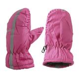 Heat Trends Kids Safety Reflector Thinsulate Waterproof Winter Snow Ski Mittens Age 5-9 (Pink)