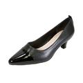 PEERAGE Arlene Women's Wide Width Casual Comfort Mid Heel Dress Shoes for Wedding, Prom, Evening, Work BLACK 7