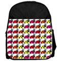 Ladybug Pattern 13" x 10" Black Preschool Toddler Children's Backpack & Pencil Case Set