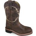 Smoky Mountain Childrens Boys Logan Waxed Brown Leather Cowboy Boots 10.5 D