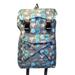 Gray Seahorse Foldover Flap Multi Purpose Utility Backpack Back pack with Large Exterior Pocket