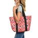 Disney Mickey & Minnie Mouse Zip Tote Bag Red Polka Dots (Women's)